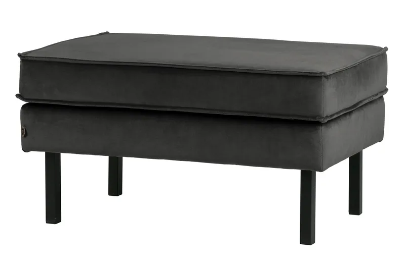 Lissbon Fotpall Sammet - Antracit - Möbler - Fåtölj & stolar - Pall & puff - Fotpallar