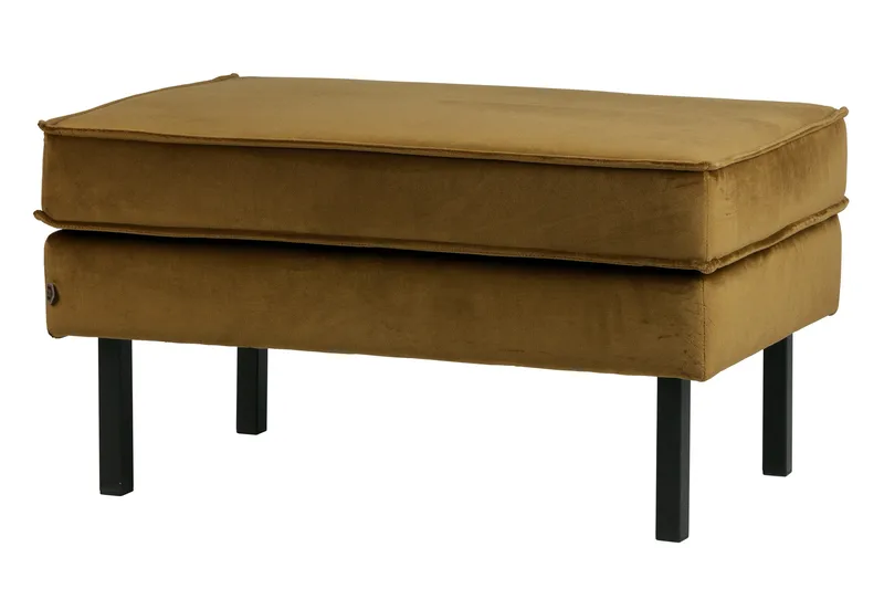 Lissbon Fotpall Sammet, Honungsgul