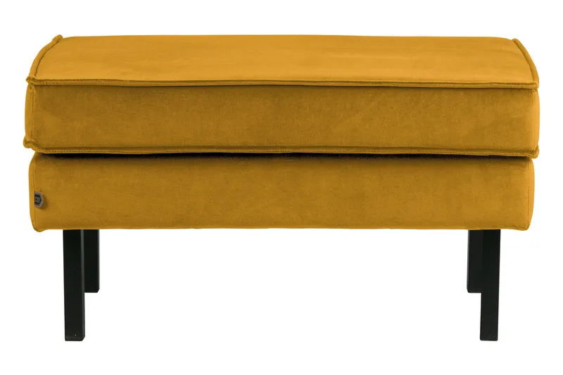 Lissbon Fotpall Sammet - Ockra - Möbler - Fåtölj & stolar - Pall & puff - Fotpallar