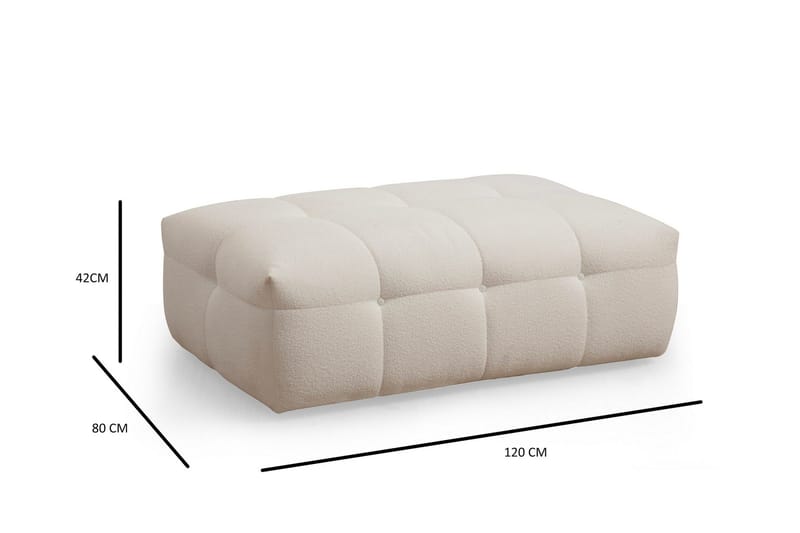 Octavian Fotpall 120 cm - Beige - Möbler - Fåtölj & stolar - Pall & puff - Fotpallar