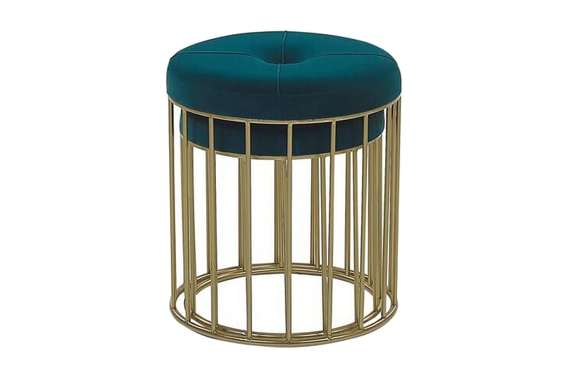 Mattila Fotpall 2-pack - Blå - Möbler - Fåtölj & stolar - Pall & puff - Fotpallar