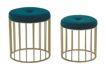 Mattila Fotpall 2-pack - Blå - Möbler - Fåtölj & stolar - Pall & puff - Fotpallar