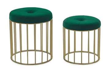 Mattila Fotpall 2-pack - Grön - Möbler - Fåtölj & stolar - Pall & puff - Fotpallar