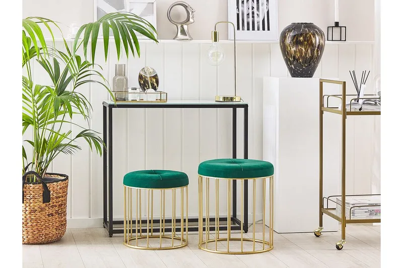 Mattila Fotpall 2-pack - Grön - Möbler - Fåtölj & stolar - Pall & puff - Fotpallar