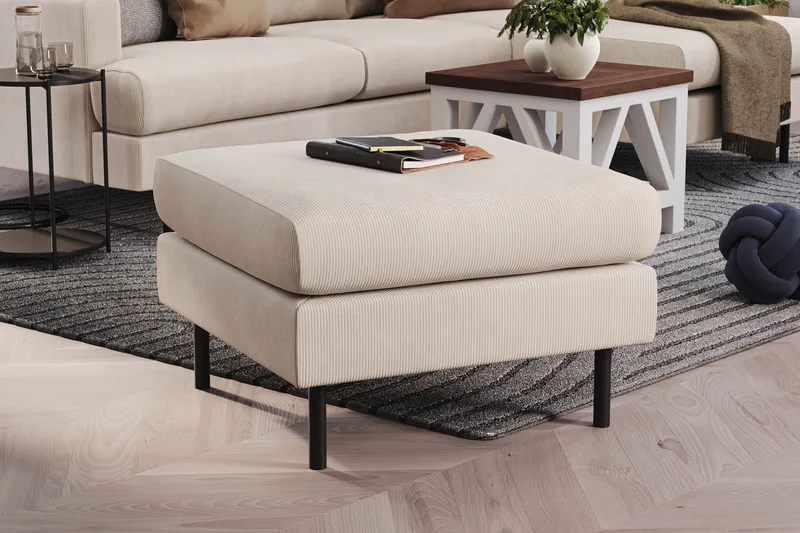 Menard Compact Fotpall 68 cm - Beige - Möbler - Fåtölj & stolar - Pall & puff - Fotpallar