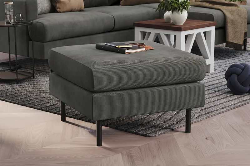 Menard Compact Fotpall 68 cm - Grå - Möbler - Fåtölj & stolar - Pall & puff - Fotpallar