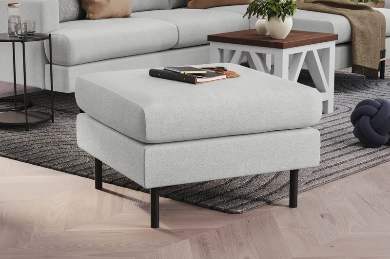 Menard Compact Fotpall 68 cm - Ljusgrå - Möbler - Fåtölj & stolar - Pall & puff - Fotpallar