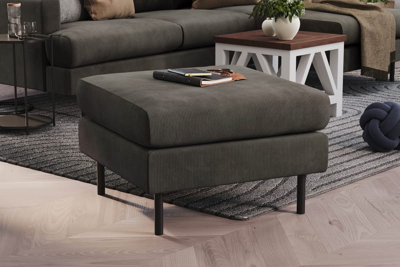 Menard Compact Fotpall 68 cm - Mörkgrå - Möbler - Fåtölj & stolar - Pall & puff - Fotpallar