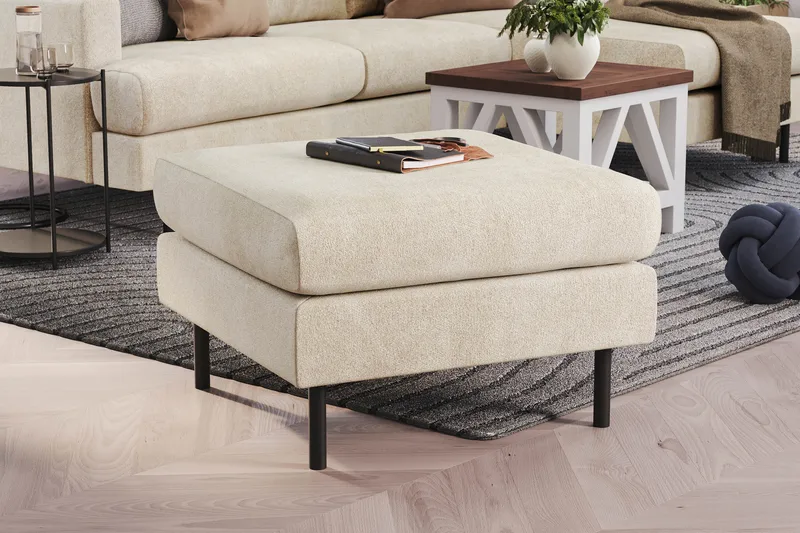 Menard Compact Fotpall 68 cm - Vit - Möbler - Fåtölj & stolar - Pall & puff - Fotpallar