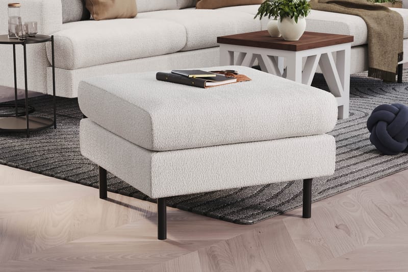 Menard Compact Fotpall 68 cm - Vit - Möbler - Fåtölj & stolar - Pall & puff - Fotpallar