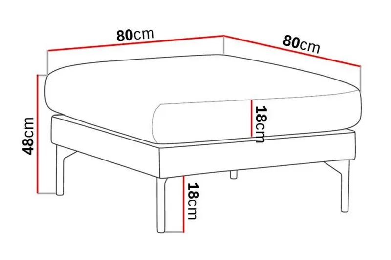 Menard Fotpall - Mörkgrön - Möbler - Fåtölj & stolar - Pall & puff - Fotpallar