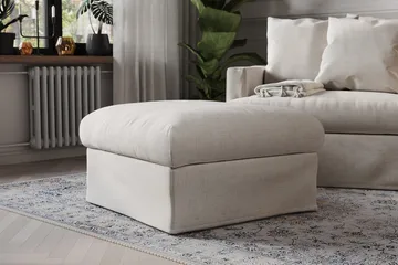 Menard Fotpall Tvättbar & avtagbar klädsel - Beige - Möbler - Fåtölj & stolar - Pall & puff - Fotpallar