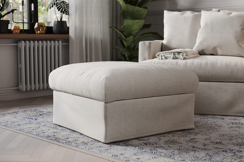 Menard Fotpall Tvättbar & avtagbar klädsel - Beige - Möbler - Fåtölj & stolar - Pall & puff - Fotpallar
