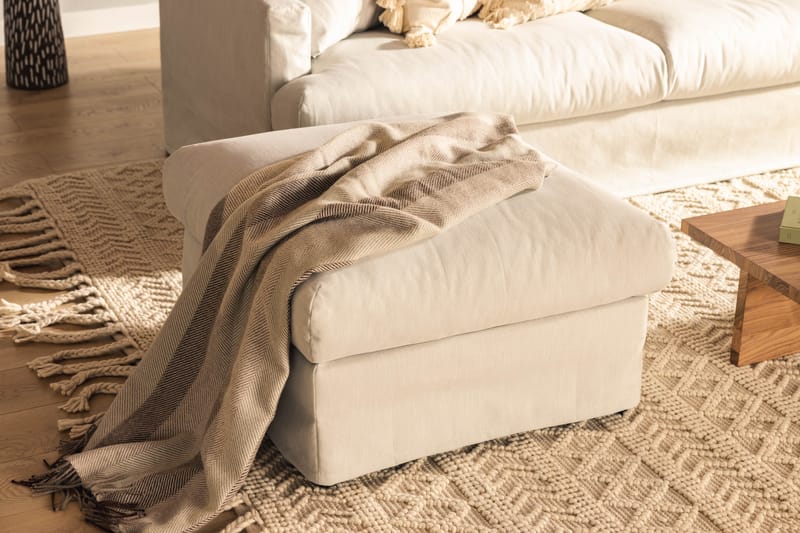 Menard Fotpall Tvättbar & avtagbar klädsel - Linnebeige - Möbler - Fåtölj & stolar - Pall & puff - Fotpallar