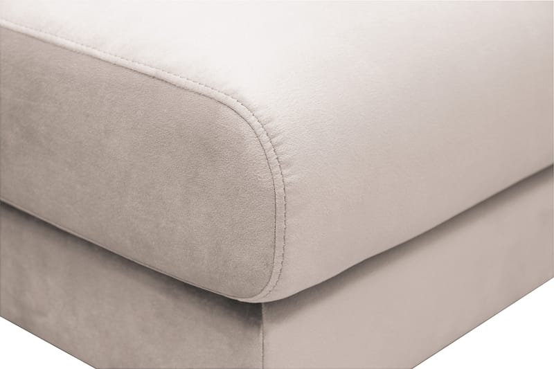 Fotpall Menard i Sammet - Beige - Möbler - Fåtölj & stolar - Pall & puff - Fotpallar