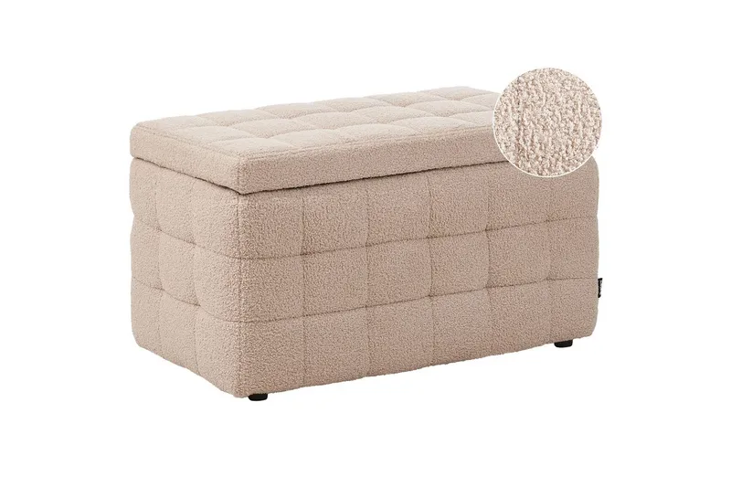 Fotpall Michigan Beige - Beige - Möbler - Fåtölj & stolar - Pall & puff - Fotpallar