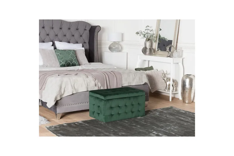 Fotpall Michigan Grön - Grön - Möbler - Fåtölj & stolar - Pall & puff - Fotpallar