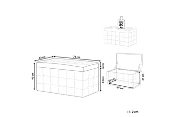 Fotpall Michigan Rosa - Rosa - Möbler - Fåtölj & stolar - Pall & puff - Fotpallar