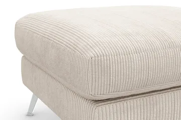 Ocean Lyx Fotpall - Beige/Krom - Möbler - Fåtölj & stolar - Pall & puff - Fotpallar