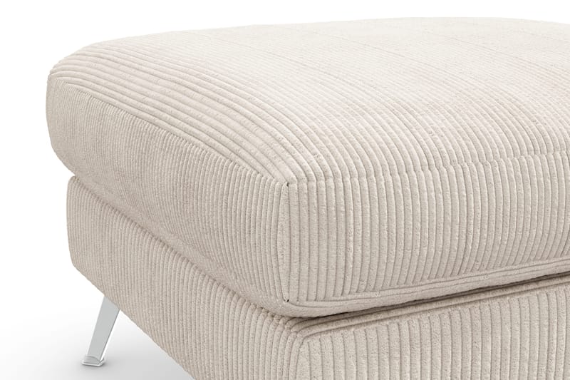 Ocean Lyx Fotpall - Beige/Krom - Möbler - Fåtölj & stolar - Pall & puff - Fotpallar