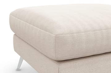 Ocean Lyx Fotpall - Beige/Krom - Möbler - Fåtölj & stolar - Pall & puff - Fotpallar