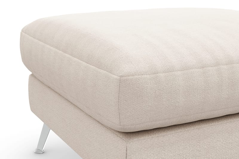 Ocean Lyx Fotpall - Beige/Krom - Möbler - Fåtölj & stolar - Pall & puff - Fotpallar