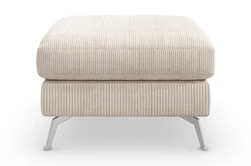 Ocean Lyx Fotpall - Beige/Krom - Möbler - Fåtölj & stolar - Pall & puff - Fotpallar