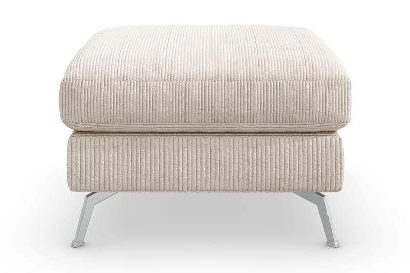 Ocean Lyx Fotpall - Beige/Krom - Möbler - Fåtölj & stolar - Pall & puff - Fotpallar