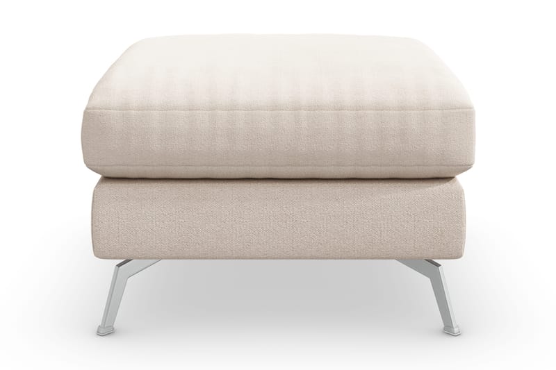 Ocean Lyx Fotpall - Beige/Krom - Möbler - Fåtölj & stolar - Pall & puff - Fotpallar