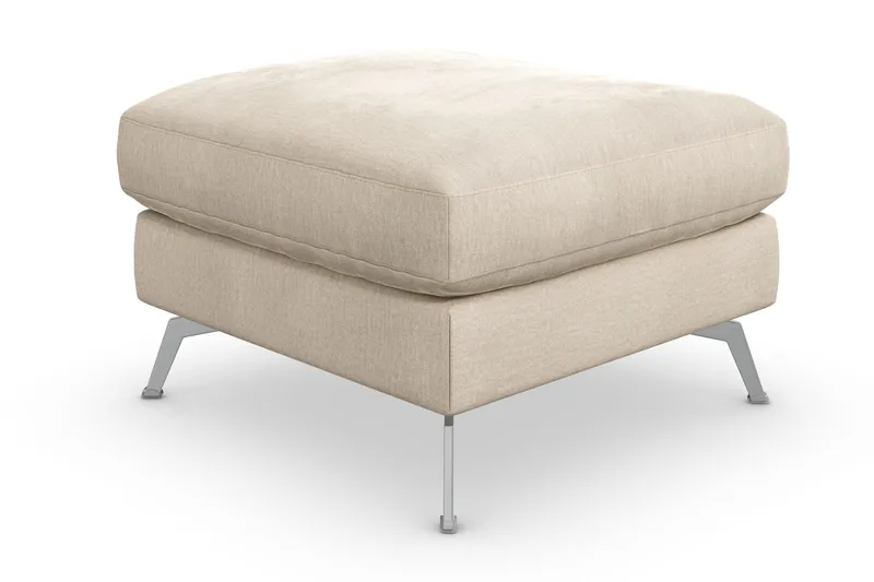 Ocean Lyx Fotpall - Beige/Sammet - Möbler - Fåtölj & stolar - Pall & puff - Fotpallar