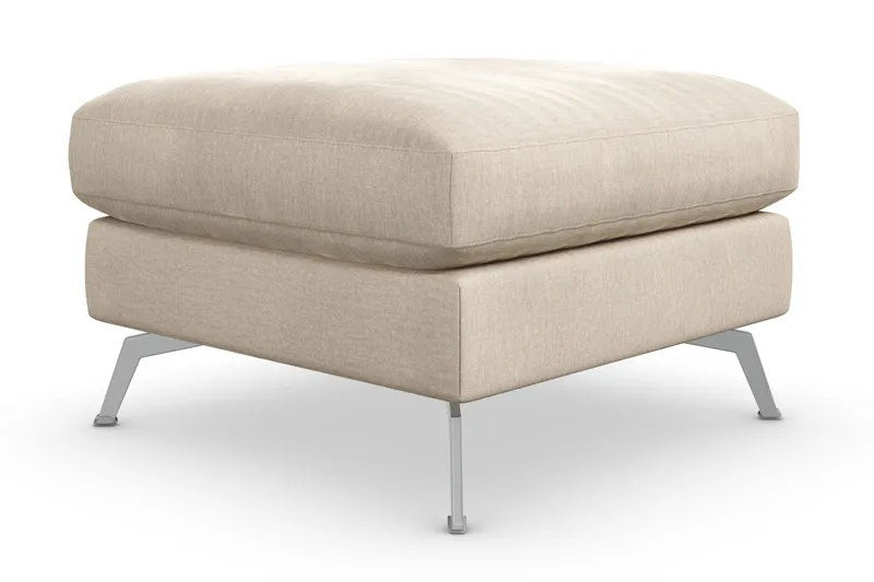 Ocean Lyx Fotpall, Beige/Sammet