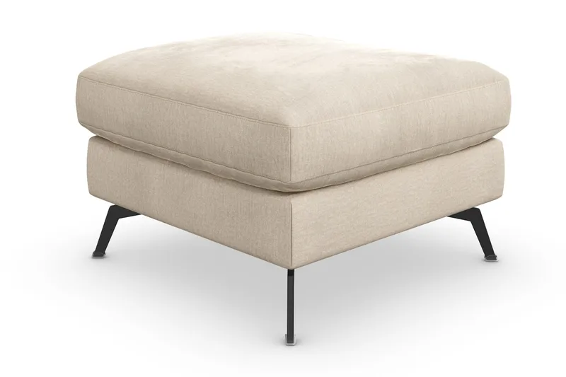 Ocean Lyx Fotpall - Beige/Sammet - Möbler - Fåtölj & stolar - Pall & puff - Fotpallar