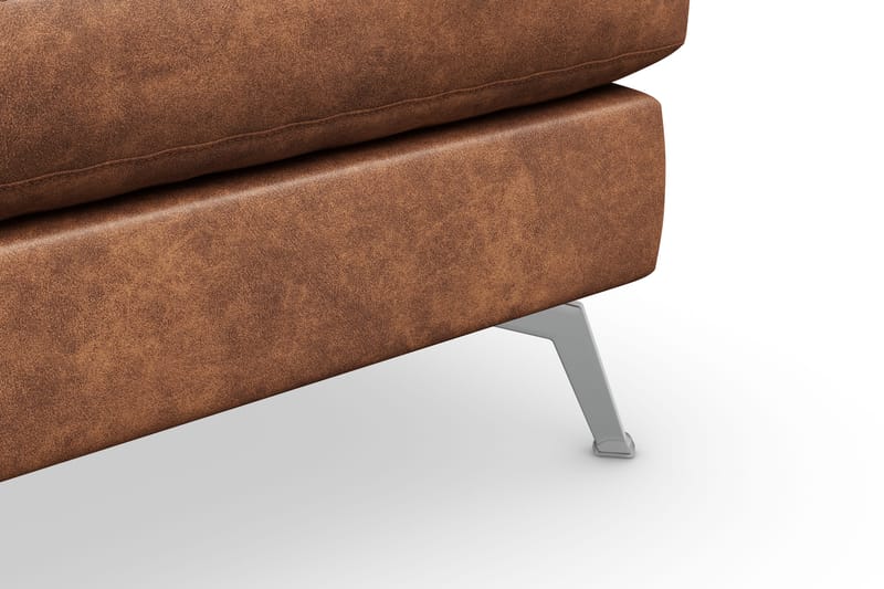 Ocean Lyx Fotpall - Brun/Läder - Möbler - Fåtölj & stolar - Pall & puff - Fotpallar