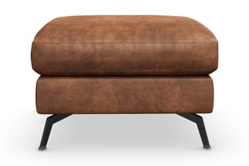 Ocean Lyx Fotpall - Brun/Läder - Möbler - Fåtölj & stolar - Pall & puff - Fotpallar