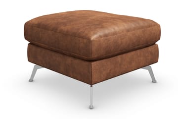 Ocean Lyx Fotpall - Brun/Läder - Möbler - Fåtölj & stolar - Pall & puff - Fotpallar