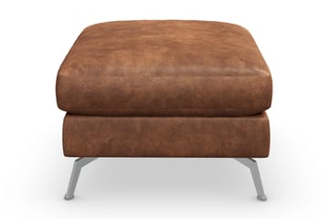 Ocean Lyx Fotpall - Brun/Läder - Möbler - Fåtölj & stolar - Pall & puff - Fotpallar