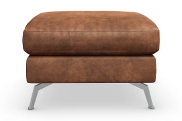 Ocean Lyx Fotpall - Brun/Läder - Möbler - Fåtölj & stolar - Pall & puff - Fotpallar