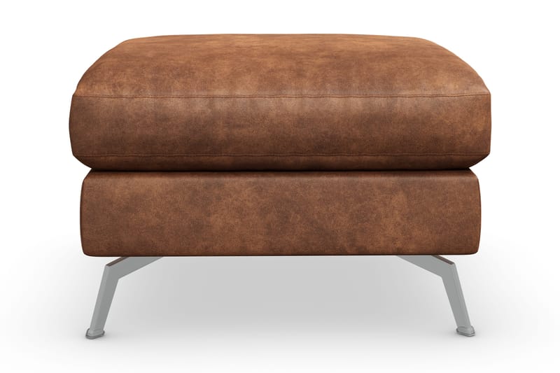 Ocean Lyx Fotpall - Brun/Läder - Möbler - Fåtölj & stolar - Pall & puff - Fotpallar