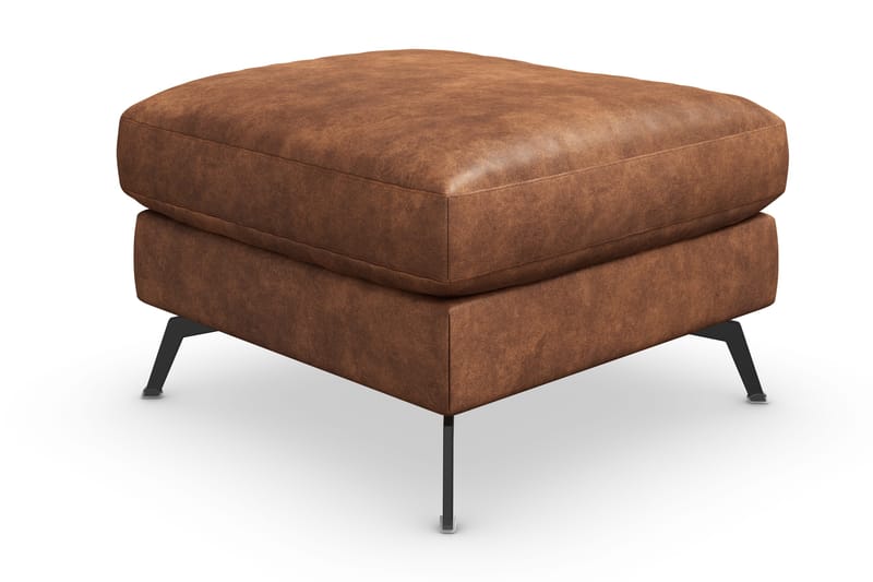 Ocean Lyx Fotpall - Brun/Läder - Möbler - Fåtölj & stolar - Pall & puff - Fotpallar