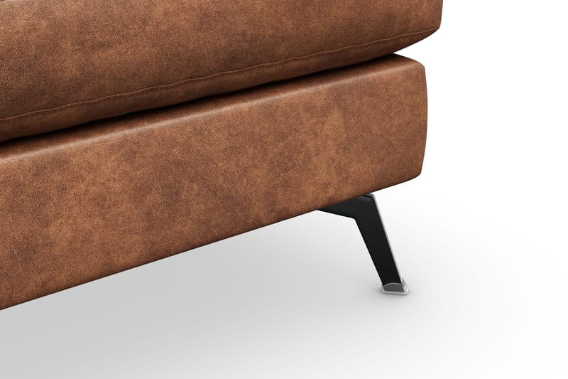 Ocean Lyx Fotpall - Brun/Läder - Möbler - Fåtölj & stolar - Pall & puff - Fotpallar