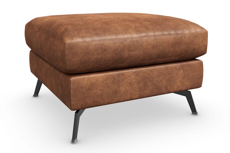 Ocean Lyx Fotpall - Brun/Läder - Möbler - Fåtölj & stolar - Pall & puff - Fotpallar