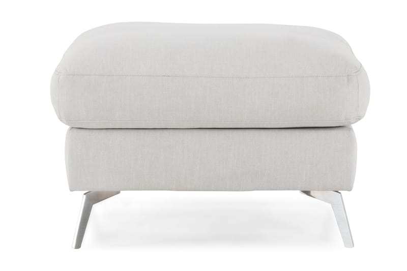 Ocean Lyx Fotpall - Linnebeige , Krom Ben - Möbler - Fåtölj & stolar - Pall & puff - Fotpallar