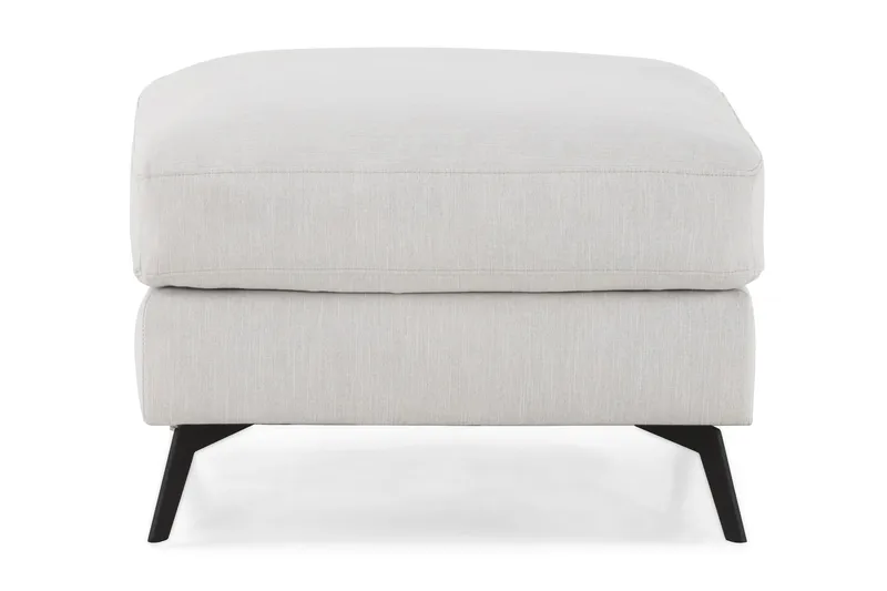 Ocean Lyx Fotpall - Linnebeige , Svarta Ben - Möbler - Fåtölj & stolar - Pall & puff - Fotpallar
