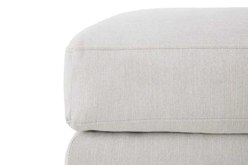 Ocean Lyx Fotpall - Linnebeige , Svarta Ben - Möbler - Fåtölj & stolar - Pall & puff - Fotpallar