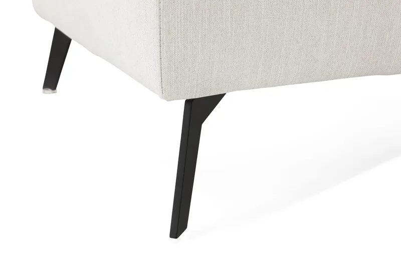 Ocean Lyx Fotpall - Linnebeige , Svarta Ben - Möbler - Fåtölj & stolar - Pall & puff - Fotpallar