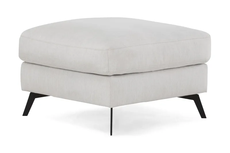 Ocean Lyx Fotpall - Linnebeige , Svarta Ben - Möbler - Fåtölj & stolar - Pall & puff - Fotpallar