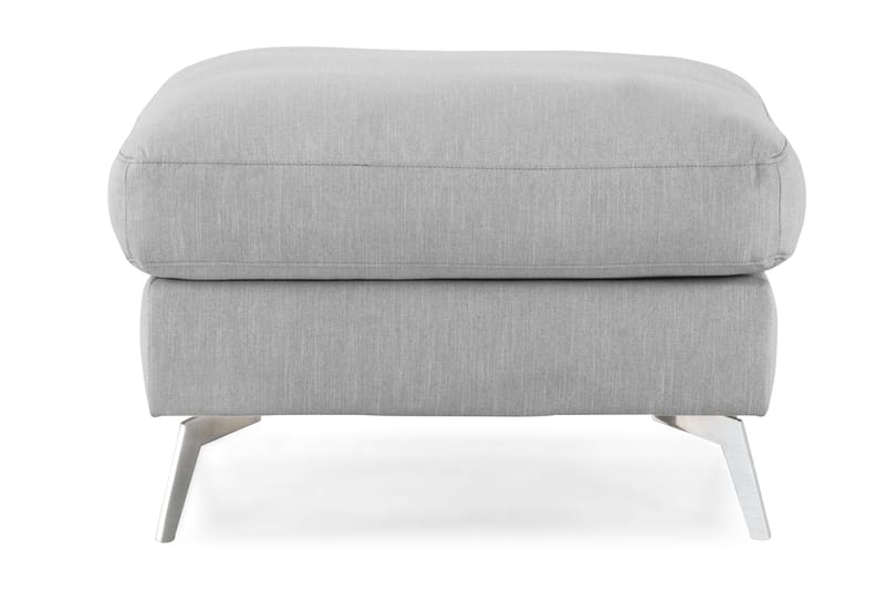Ocean Lyx Fotpall - Linnegrå, Krom Ben - Möbler - Fåtölj & stolar - Pall & puff - Fotpallar