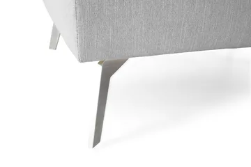 Ocean Lyx Fotpall - Linnegrå, Krom Ben - Möbler - Fåtölj & stolar - Pall & puff - Fotpallar