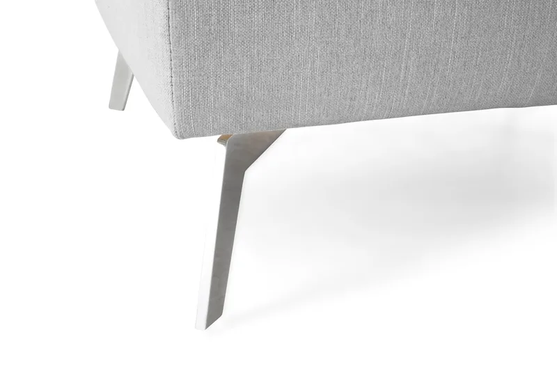 Ocean Lyx Fotpall - Linnegrå, Krom Ben - Möbler - Fåtölj & stolar - Pall & puff - Fotpallar