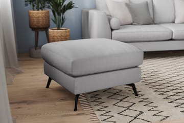 Ocean Lyx Fotpall - Linnegrå, Svarta Ben - Möbler - Fåtölj & stolar - Pall & puff - Fotpallar